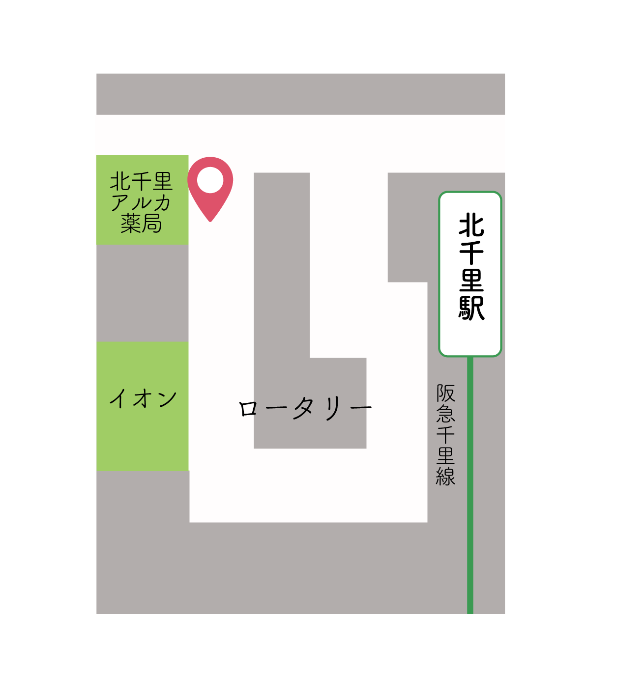 北千里駅マップ
